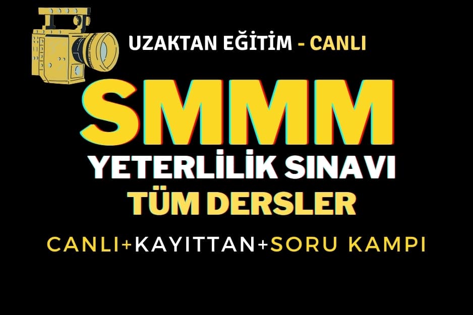 SMMM Yeterlilik – Tüm Dersler SMMM Yeterlilik – Tüm Dersler