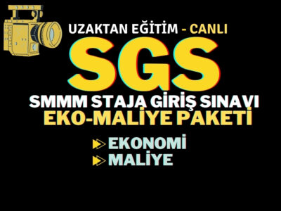 SGS – Ekonomi ve Maliye Grubu Ders Paketi