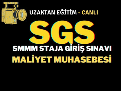 SGS – Maliyet Muhasebesi