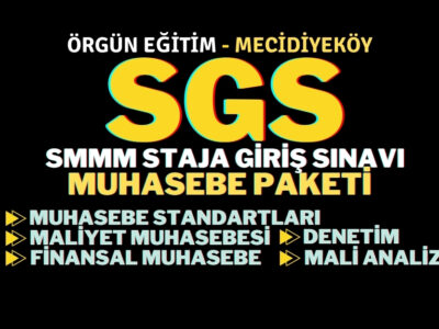 SGS – Staja Giriş Sınavı | Muhasebe Grubu | Örgün Eğitim