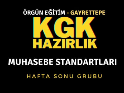KGK Muhasebe Standartları | Örgün Eğitim